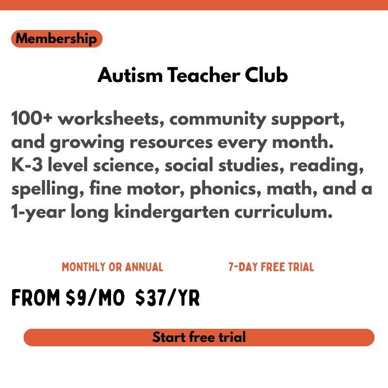 Autism Teacher Support membership