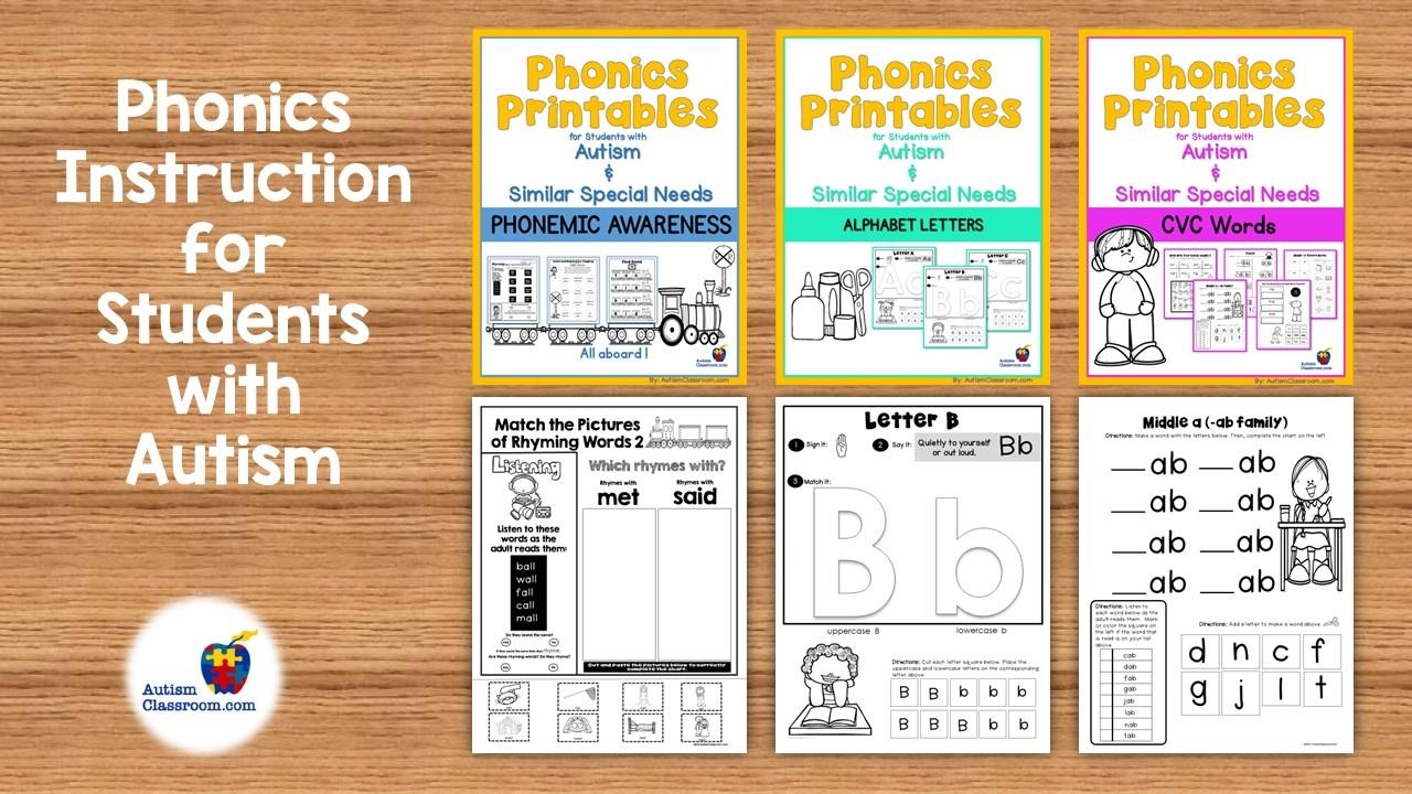 Phonics for Students with autism Picture