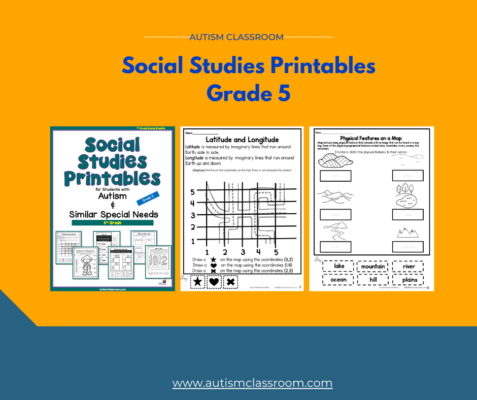adapted Social Studies worksheets