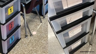 autism work station 6 3 drawer cart