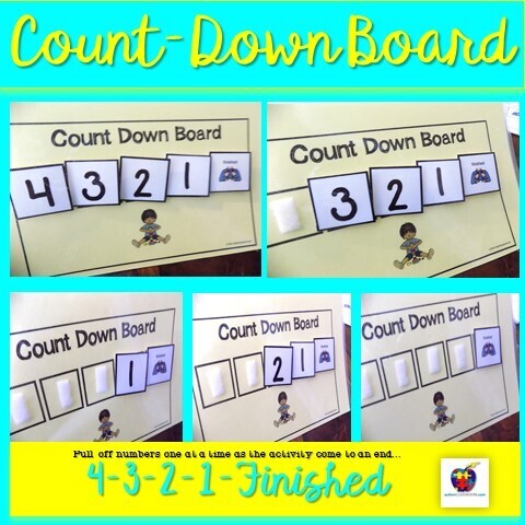 count down board visual supports autism