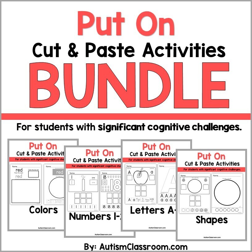 cut and paste worksheets bundle