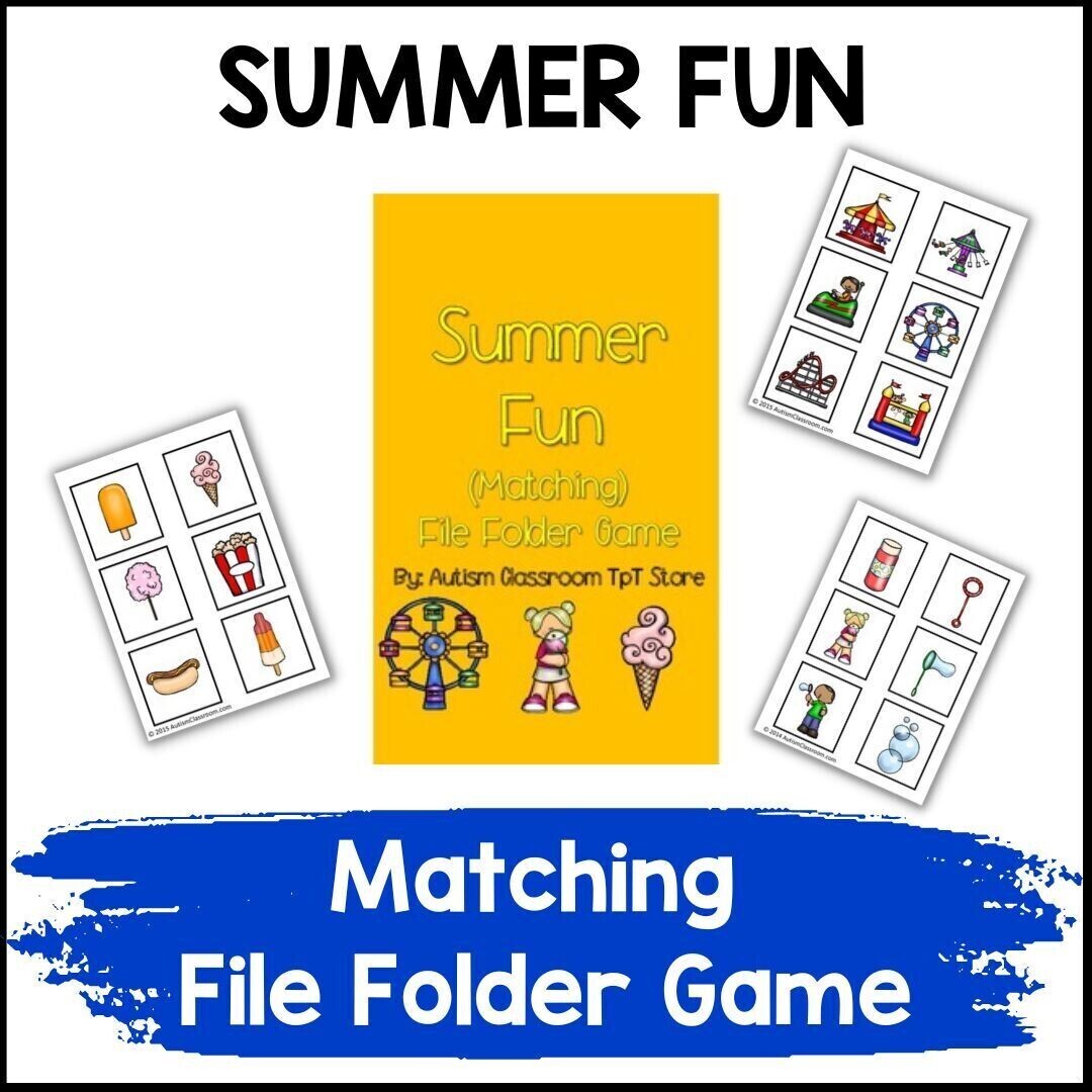 file folder game summer fun
