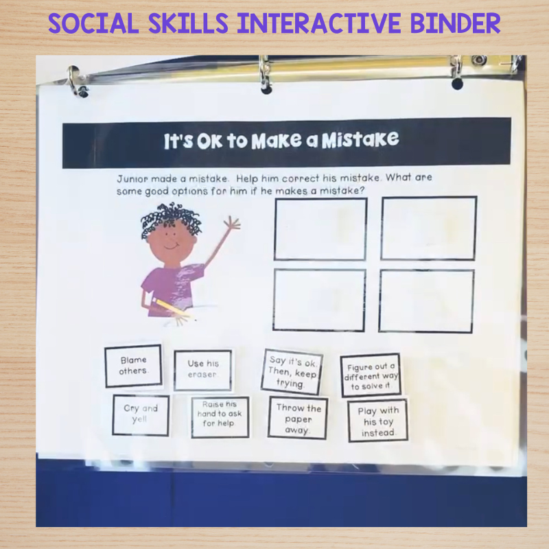 social skills interactive binder 3