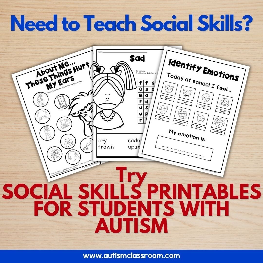 social skills printbales for students with autism