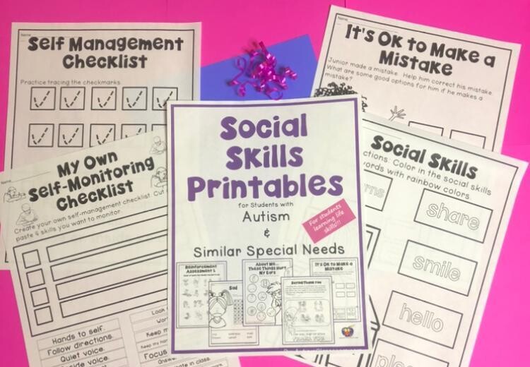 social skills workseets kindergarten