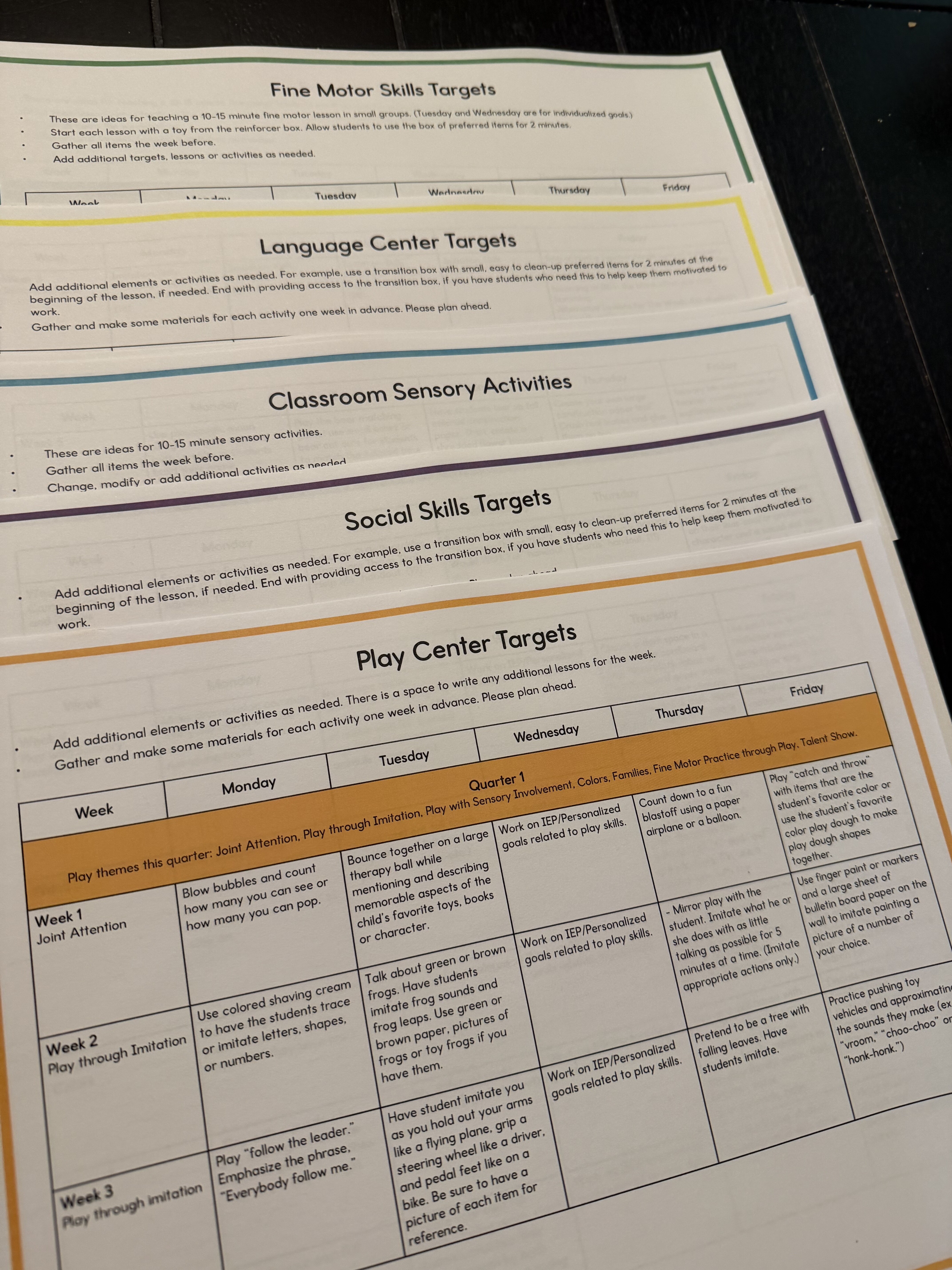 special education lesson plans 2
