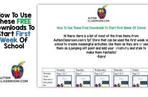 How To Use These Free Downloads To Start First Week Of School 
