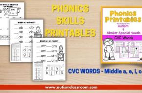 CVC Word Worksheets for Students with Autism: A Specialized Worksheet Series