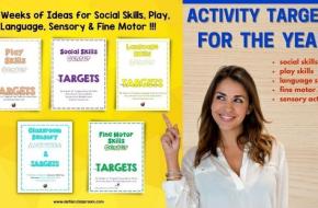 Lesson Plans Targets for the Year (34 Weeks of Ideas for Social Skills, Play, Language, Sensory & Fine Motor)