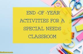 End of the Year Activities for a Special Needs Classroom